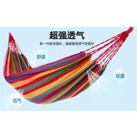 单人红色 绑绳帆布加厚吊床户外野外野营午睡休闲秋千宿舍寝室内单人双人