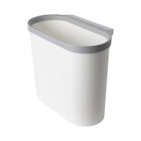 橱柜收纳桶[北欧白]-带压圈 厨房挂式垃圾桶可悬挂式橱柜门壁挂家用拉圾篓分类桌面塑料收纳盒