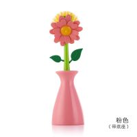 粉色带底座-1个装 洗锅神器锅刷洗锅刷不伤锅不沾油带柄长柄刷锅刷子擦锅厨房清洁刷