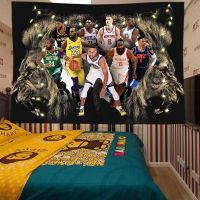 1 长1米X高68厘米X不带灯 NBA球星洛杉矶湖人队科比艾弗森詹姆斯海报背景布墙布挂布挂毯