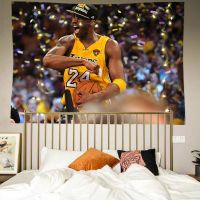 1 长1米X高68厘米X不带灯 NBA 科比 洛杉矶湖人队 背景布布艺装饰海报墙布宿舍床头挂布挂毯