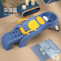 [蓝色]+管 儿童洗头躺椅宝宝洗头神器大人月子孕妇洗头发床凳家用坐躺可折叠