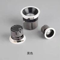 白光(6000K) 黑白转头防眩面63开孔5.5/5W 射灯客厅家用2021款超亮三色变光led嵌入式窄边防眩可调角度筒