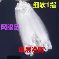 浮网0.8米高0.6指15米长 白条鱼网1指粘网一指半指单层挂网沉网浮网捕鱼网丝网渔网小鱼白