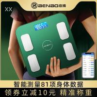 橄榄绿 电池 X电子称体重秤家用精耐用的充电款量人体智能测脂肪体脂小型准称