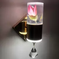 方粉色花蕾 简易现代家居壁灯床头灯LED植物花嵌入式釆光过道灯客厅卧室壁灯