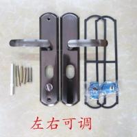 黑金刚面板 大门锁拉手黑金刚铁门锁通用型锁芯出租房锁芯防盗门防盗锁家用锁