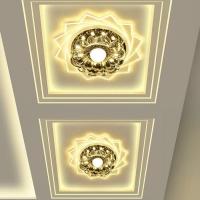 LED3W单色暖光 暗装需吊顶开孔5-10厘米 led水晶过道灯走廊灯玄关灯门厅灯客厅嵌入式天花灯射灯吸顶灯