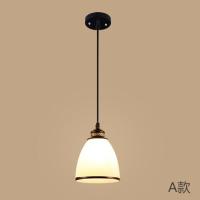 A款 单头 送暖光LED灯泡 客餐厅吊灯三头玻璃现代简约饭厅创意个性家用大气小户型餐桌吊灯