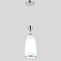 银色单头 12瓦LED白光 餐厅吊灯三头饭厅灯现代简约北欧家用LED餐桌灯创意个性吧台吊灯