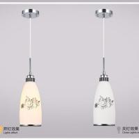 LED暖光灯泡 单头纯白灯罩 餐厅灯三头现代简约创意led吧台饭厅餐桌灯具个性单头餐吊灯