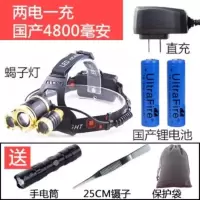 2电1充(国产电池续航8小时) 照蝎子灯逮蝎灯专用捕蝎超亮强光头戴式LED紫光手电筒抓蝎子灯