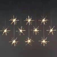 海星灯(暖光) 长2米(10头) 婚庆道具吊顶装饰水滴吊灯海胆海蜇水晶灯亚克力星星串灯空中挂件