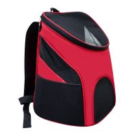 M 红色+骨头分配器1+宠物拾便袋1 时尚猫咪外出包猫包宠物猫背包泰迪狗包外出便携旅行双肩包猫笼子