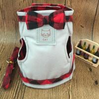 灰色 S号(建议1-3斤) 猫咪牵引绳专用背心式牵猫绳遛猫绳猫链胸背带小狗狗背心式狗绳子