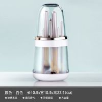 #化妆刷收纳盒[月光白] 化妆刷收纳桶防尘大容量带珍珠笔筒刷具桶眉笔眼线眼影刷子收纳盒