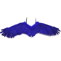 宝蓝 110*35cm 天使羽毛翅膀节日装扮用品角色扮演道具舞台走秀玩具cosplay