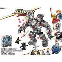 超级战争机甲(送底板+拆件器) 兼容乐高积木钢铁侠复仇者联盟反浩克机甲男孩子益智儿童拼装玩具