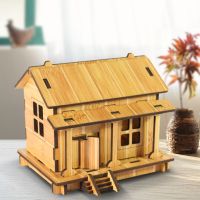 和光宅(激光切割/竹子版) 木质3diy仿真立体房子乐器积木拼图益智模型儿童成人生日礼物玩具
