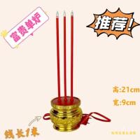 富贵单炉(送3支电子香) LED富贵佛前供灯电香炉电香烛台财神灯电蜡烛电子香插电电香炉