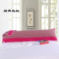 经典玫红1.2米 双人加长加厚老粗布枕巾1.2米1.5米1.8米加密长款枕头巾特价包用