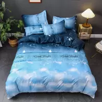 夜空之星 1.2三件套[床单+枕套2个]无赠品 同乐 床上用品四件套简约亲肤水洗棉被套床单宿舍三件套单双人床