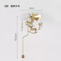 款式随机(不带托盘) 无托盘 走马灯磁吸旋转烛台浪漫少女心香薰蜡烛节日烛光欧式梦幻礼物套装