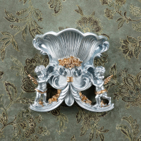 浅银色_ 壁挂花盆装饰品壁饰客厅卧室墙壁装饰挂件壁挂花瓶墙饰墙面挂饰