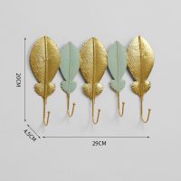 彩色枫叶5钩 免打孔墙上装饰挂钩多功能玄关创意墙面衣帽钩门后钥匙收纳挂衣架