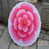 玫红色 82cm .茉莉花伞摄影道具伞旗袍走秀伞工艺伞舞蹈伞绸布古典伞舞台道具