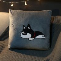 哈士奇 (仅枕套不含枕芯)40X40cm 2021卡通抱枕靠垫沙发靠枕床头汽车靠背垫男生款睡觉抱枕套不含芯