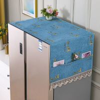 雪尼尔-金马-蓝色 微波炉/烤箱(无兜)35*100CM 冰箱盖布防尘罩洗衣机防尘布保护罩微波炉单开门双开门冰箱罩盖巾