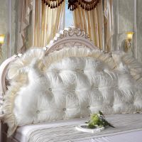 蔓莎米白 1.2m[套子+芯 可拆洗] 榻榻米床头软包靠垫抱枕双人床上大靠背长靠枕含芯护腰靠枕可拆洗