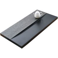 临江碧 40*20*3CM[亏本冲量] 天然乌金石临江碧茶盘简约茶台大小号客厅现代功夫茶具茶海托盘