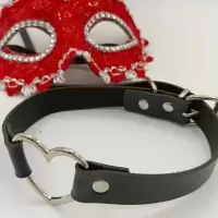 黑色 桃心项圈 小仙女铃铛项圈萝莉女仆牵引绳皮革二次元项圈桃心猫头多款式项圈