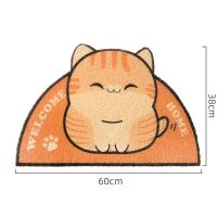 胖橘猫(橙色)60*38cm 猫砂垫/餐垫/脚垫 大号猫砂垫子控砂防带出猫笼脚垫防溅落砂宠物餐垫猫咪专用防卡脚