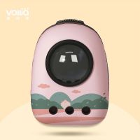 初晨田园[风景十二孔] 标准(透明罩+固定圈+蜂窝网罩+绒垫 猫包外出便携猫背包猫咪太空舱宠物猫书包双肩猫袋猫咪用品