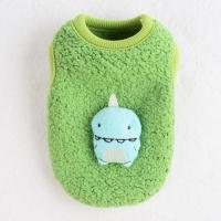 绿色 XXS(适合约1-2斤) 秋冬季茶杯犬专用宠物奶狗猫衣服加厚1-3斤比熊泰迪狗狗棉衣背心