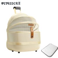 米黄色() 猫包外出便携冬咪双肩背包大容量幼猫袋书包狗狗宠物用品