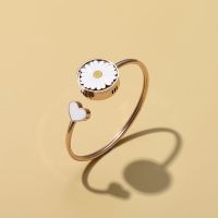 小雏菊手镯白色-带香片 时尚简约小雏菊负离子驱蚊手镯手链女个性创意项链ins不掉色潮流