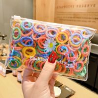 2cm 北欧彩约100根(雏菊袋装) 小皮筋儿童扎头不伤发韩版小号毛毛头绳女孩糖果色橡皮筋宝宝发圈