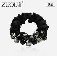 黑色 盘发发圈韩国百搭马尾头绳饰品扎头发皮筋头花妈妈优雅丸子头发绳