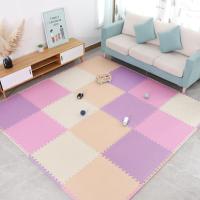 米+白+粉+紫-送边条 30*30*1.0cm(16片装) 加厚泡沫地垫拼接家用儿童拼图爬爬垫卧室地毯爬行地板垫子榻榻米