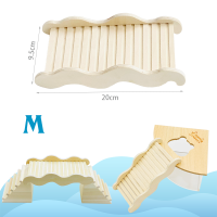 M号凹凸款波浪爬梯20cm 宠物仓鼠金丝熊刺猬波浪爬梯原木攀爬玩具梯子