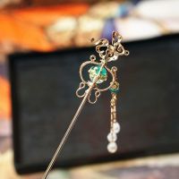 瑶发簪一只 婉风原创瑶遇见神鹿项圈璎珞汉服发簪流苏王者荣耀瑶发夹古装配饰