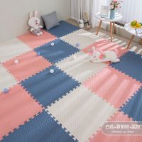 白色+蓝灰+萝莉粉 二级10片颜色随机 泡沫地垫拼接加厚婴儿爬行垫儿童拼图爬爬垫防摔垫大面积地板垫子