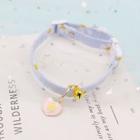 蓝色桃桃 XS-超小型 猫咪项圈日系可爱呆桃印花项链小型犬狗泰迪脖颈用品宠物饰品铃铛