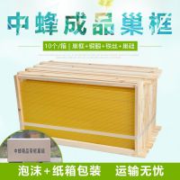 中蜂10个装 中蜂成品巢础带框杉木蜂脾框组合养蜂专用工具10个装成品巢框蜂箱