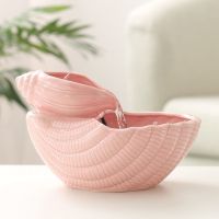 海螺款-少女粉 猫咪饮水机宠物陶瓷自动循环喂水碗盆狗不插电流动活水喷泉喝水器