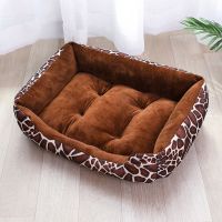 鹿纹咖啡单窝 45*30CM(适合2斤内) 宠物狗窝四季通用大型犬中型犬小型犬金毛泰迪猫窝狗垫子狗床